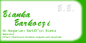 bianka barkoczi business card